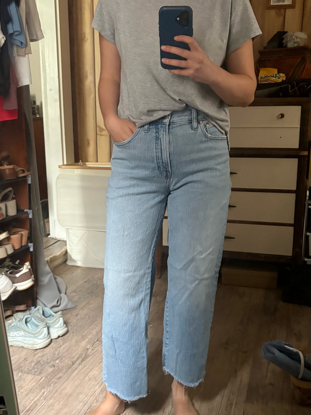 Madewell Light Wash Women's High-Rise Wideleg Jeans